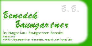 benedek baumgartner business card